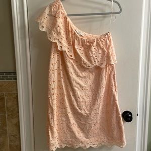 One shoulder eyelit sundress